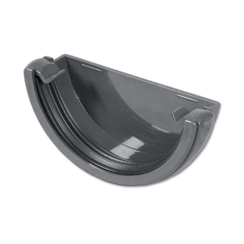 Half-Round Gutter Stop End Ext (Grey)