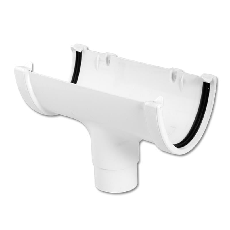 Hi-Cap Gutter Run Outlet (White)