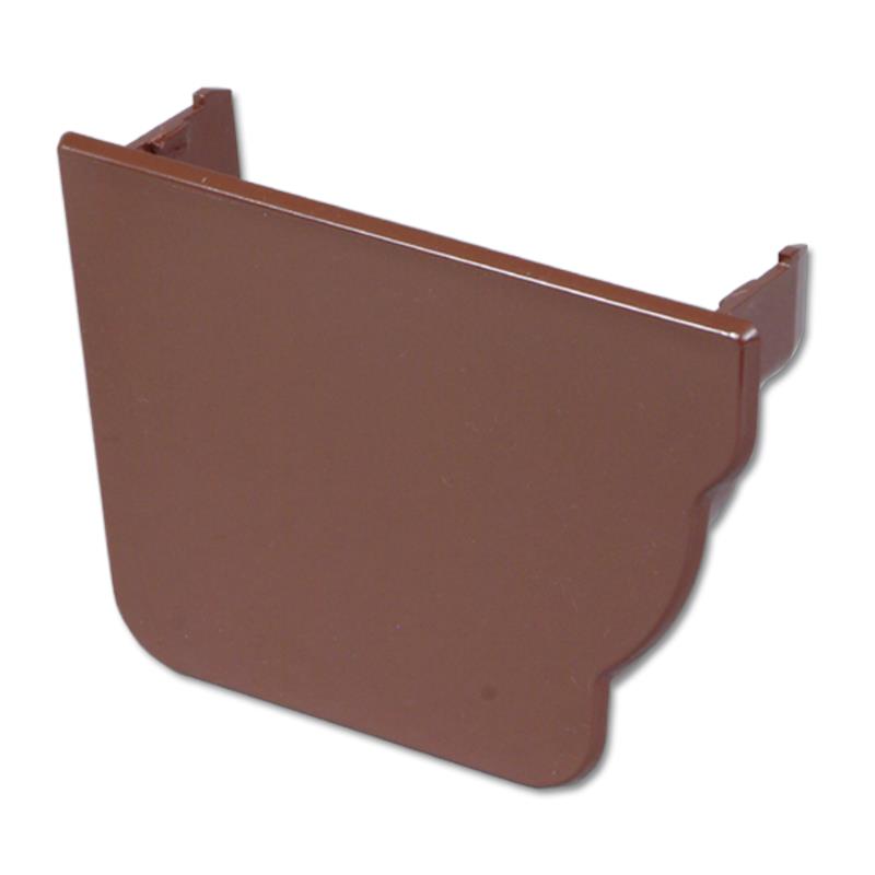 Ogee Gutter Stop End Int LH (Brown)