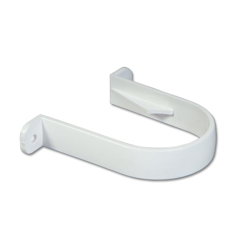 Round Downpipe Clip (White)