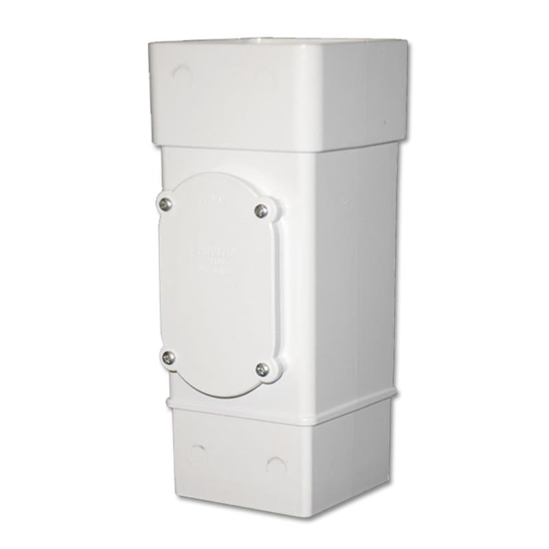Square Downpipe Access Pipe (White)