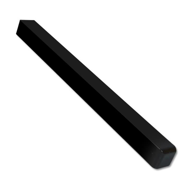 Square Fascia Corner 500mm (Plain Black)