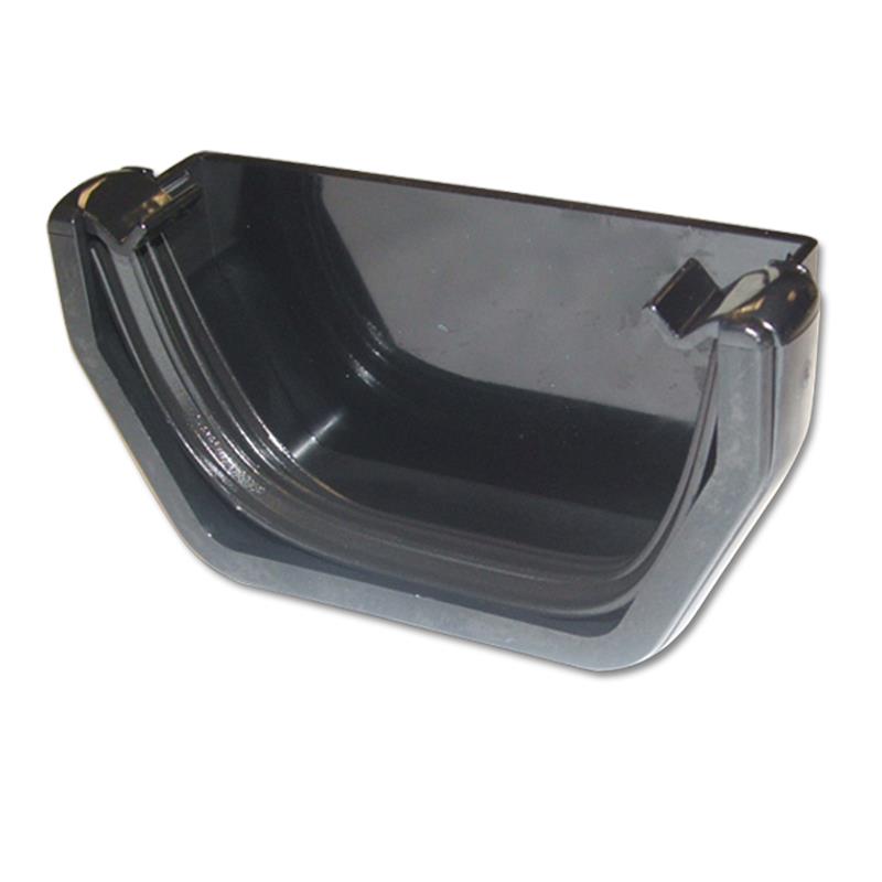 Square Gutter Stop End Ext (Black)