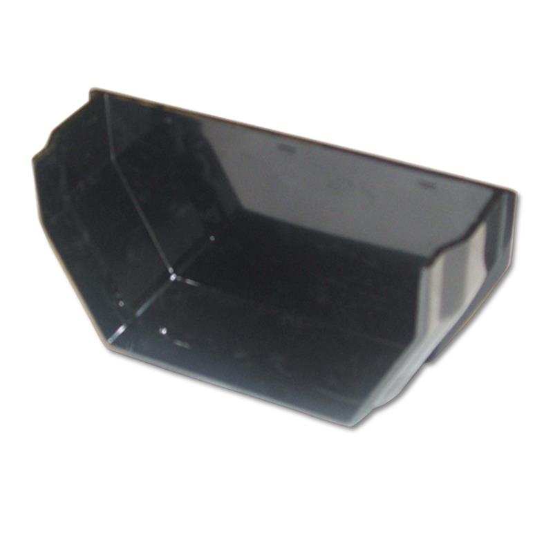 Square Gutter Stop End Int (Black)