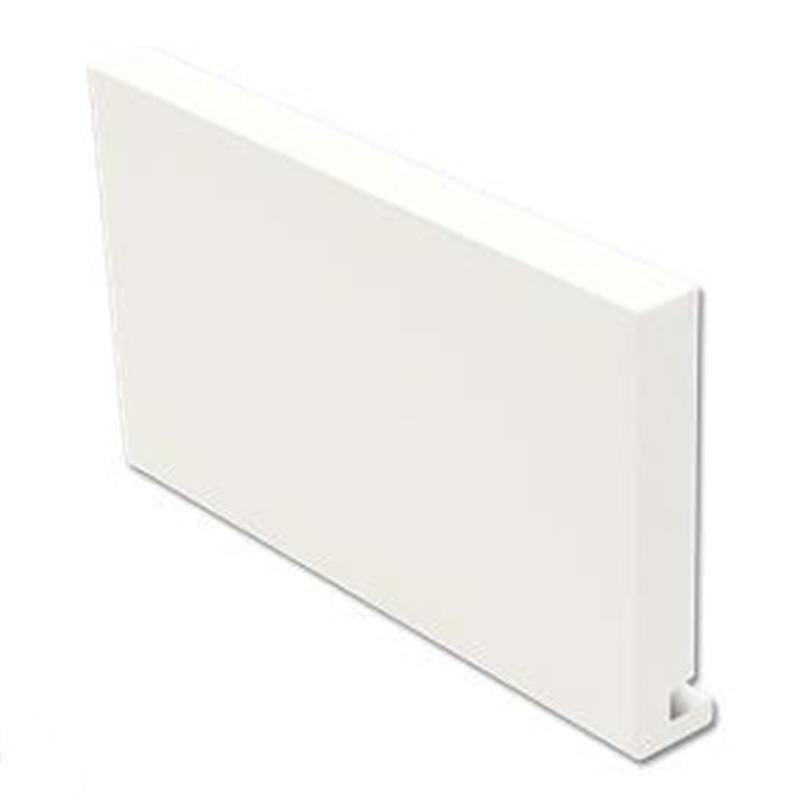 Square Jumbo Fascia Box End 405mm x 1.25m (White)