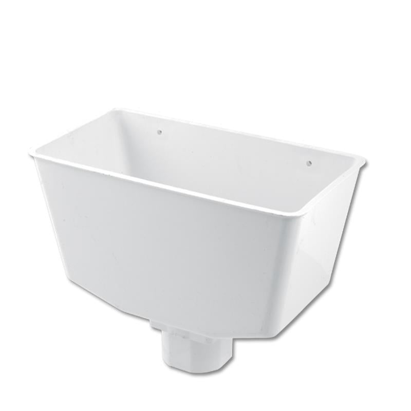 Square/Round Downpipe Hopper Head (White)