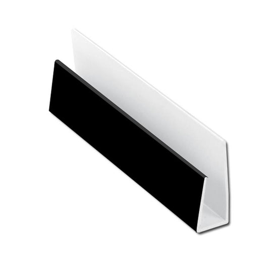 Hollow Soffit J-Trim (Plain Black)