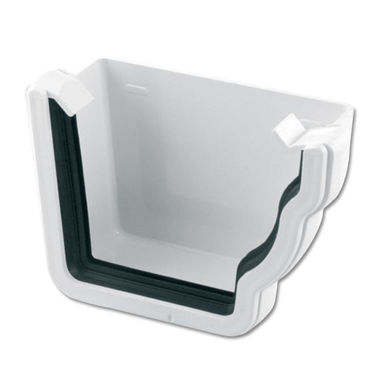 Ogee Gutter Stop End Ext RH (White)
