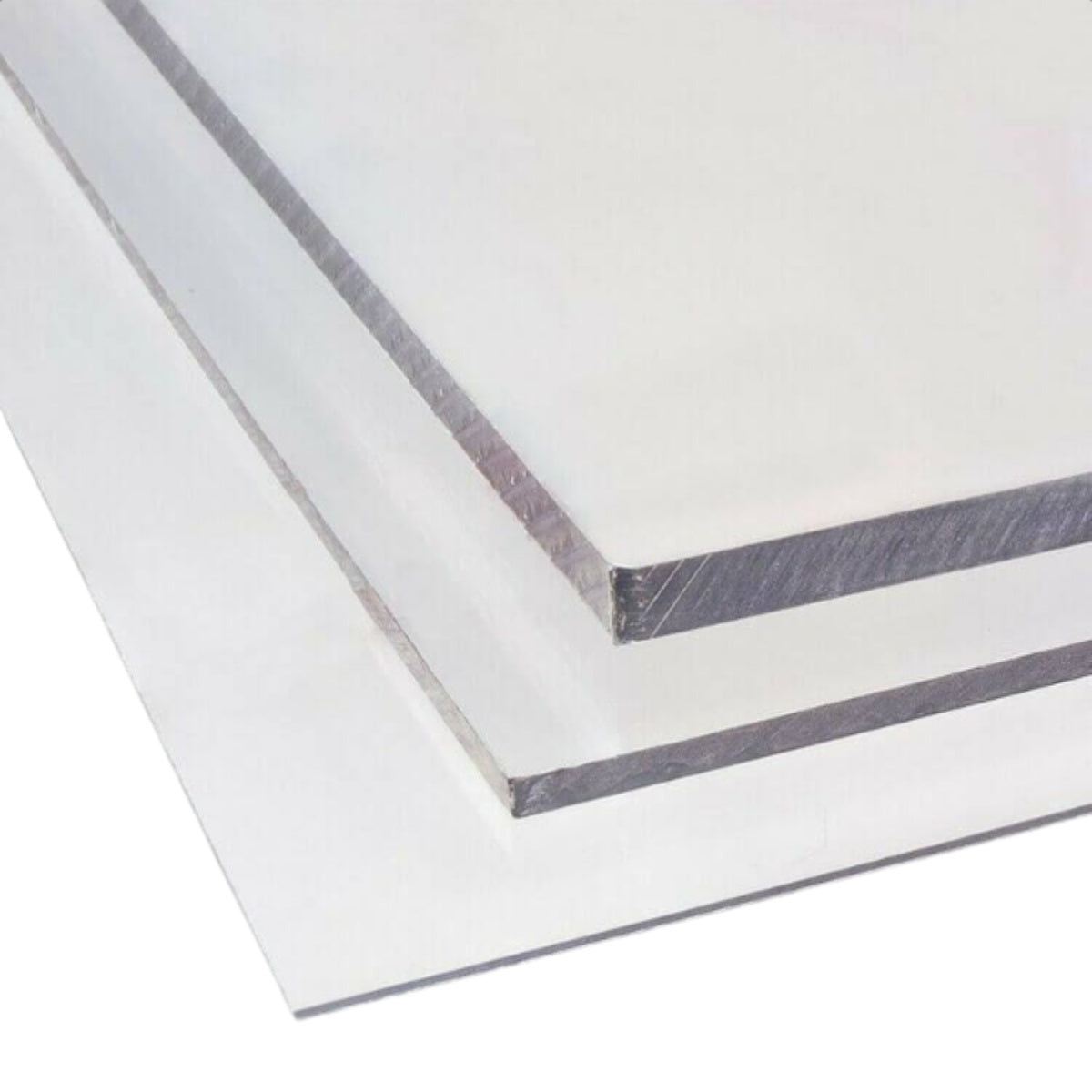 Clear solid polycarbonate sheet from Glazing Outlet, showcasing its durable, transparent plastic material for glazing applications.