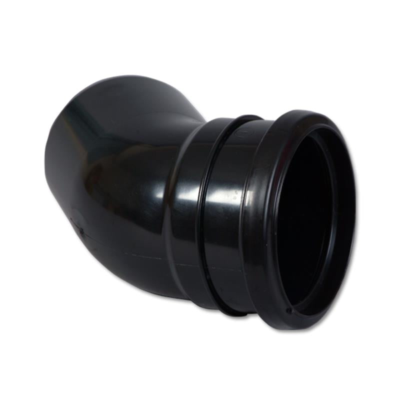 135 Soilpipe Bend Socket / Spigot (Black)