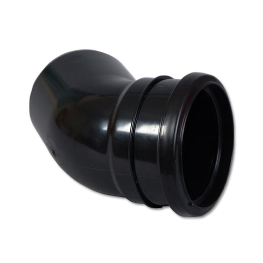135 Soilpipe Bend Socket / Spigot (Black)