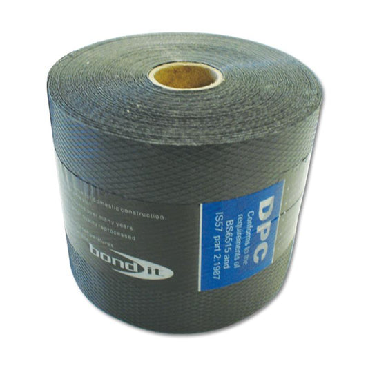 300mm damp proof course roll from Glazing Outlet, 30 meters long, for moisture prevention in building walls.