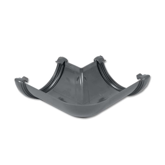 Half-Round Gutter Angle 90 Deg (Grey)