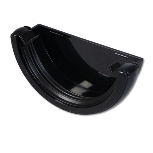 Half-Round Gutter Stop End Ext (Black)