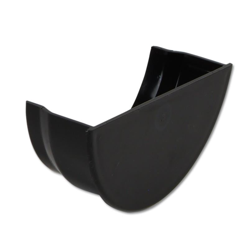 Half-Round Gutter Stop End Int (Black)