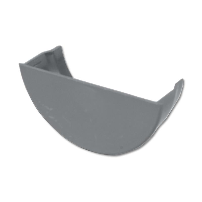 Half-Round Gutter Stop End Int (Grey)