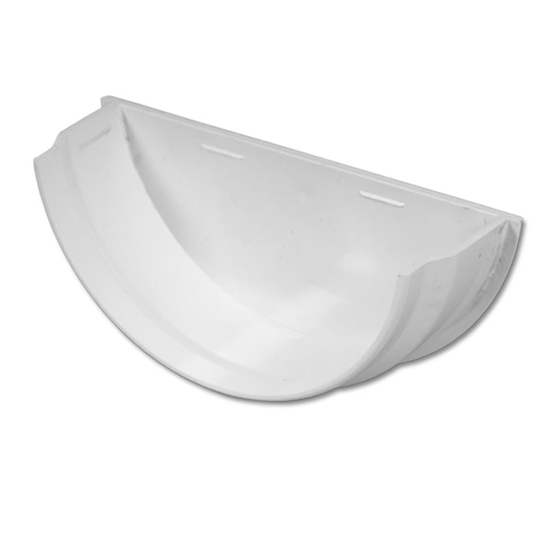 Half-Round Gutter Stop End Int (White)