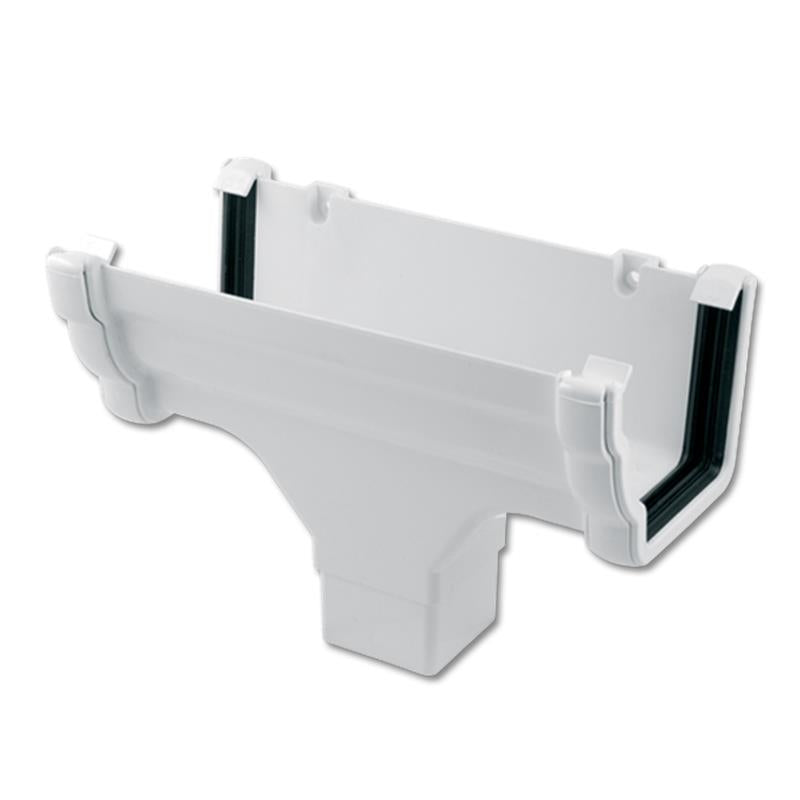 Ogee Gutter Run Outlet (White)