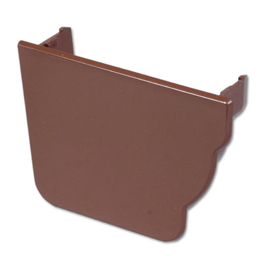 Ogee Gutter Stop End Int LH (Brown)
