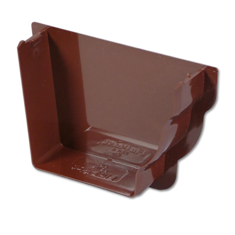 Ogee Gutter Stop End Int RH (Brown)