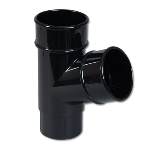 Round Downpipe Branch 67.5  Deg (Black)