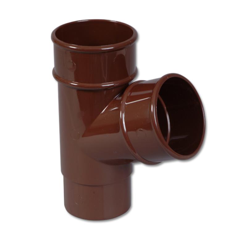 Round Downpipe Branch 67.5  Deg (Brown)