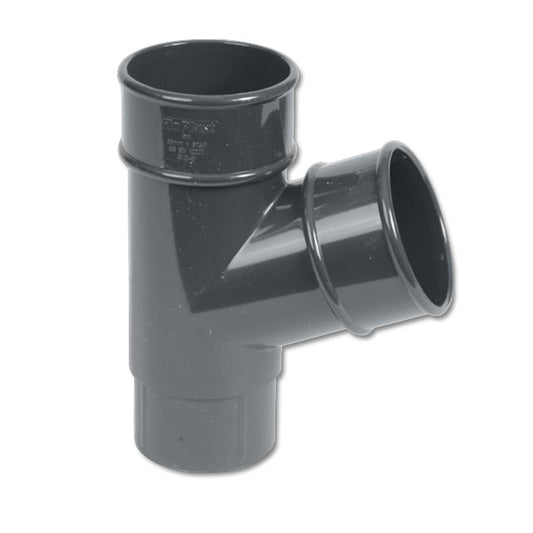 Round Downpipe Branch 67.5  Deg (Grey)