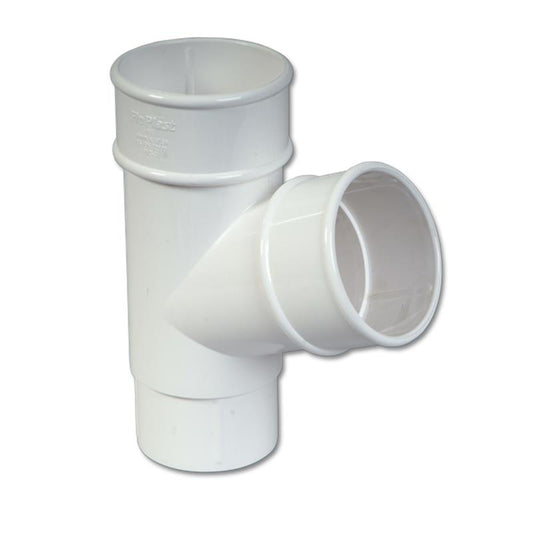 Round Downpipe Branch 67.5  Deg (White)