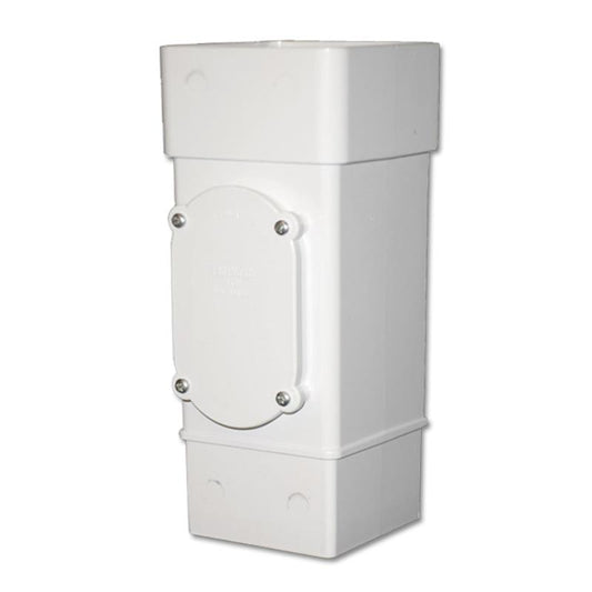 Square Downpipe Access Pipe (White)