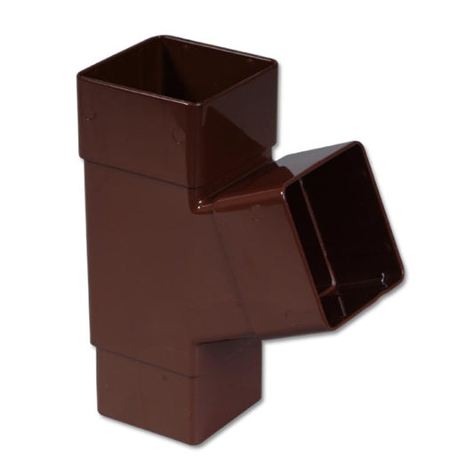 Square Downpipe Branch 67.5  Deg (Brown)