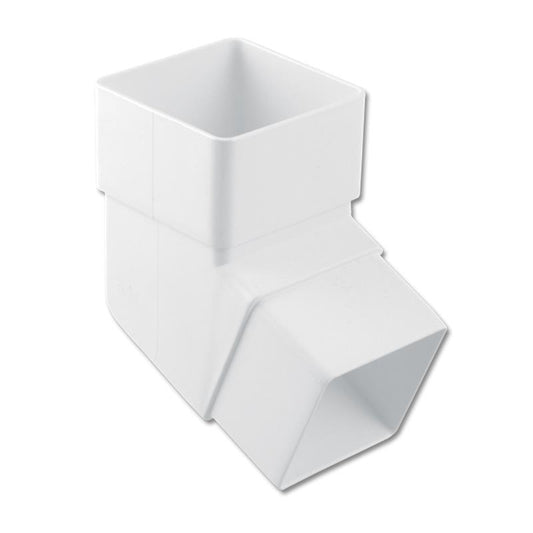 Square Downpipe Offset Bend 112.5  Deg (White)