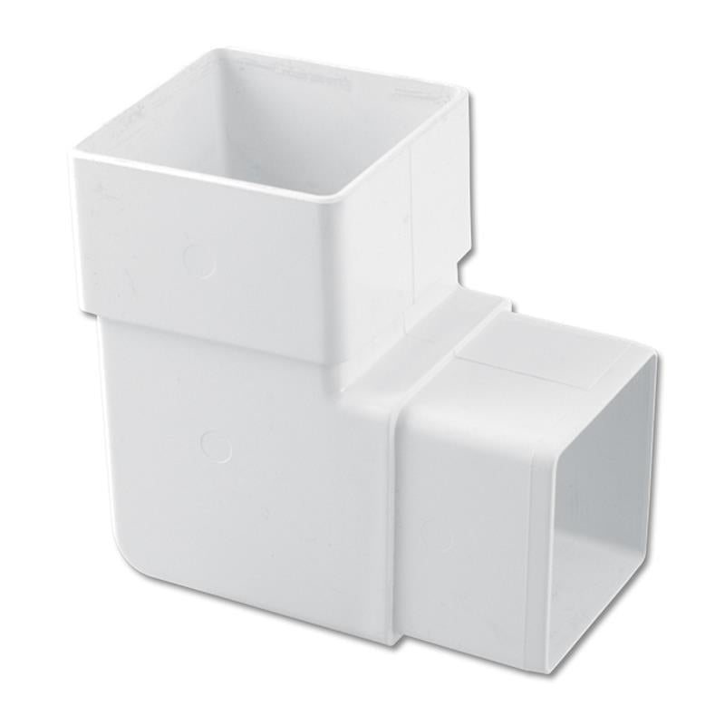 Square Downpipe Offset Bend 92.5 Deg (White)