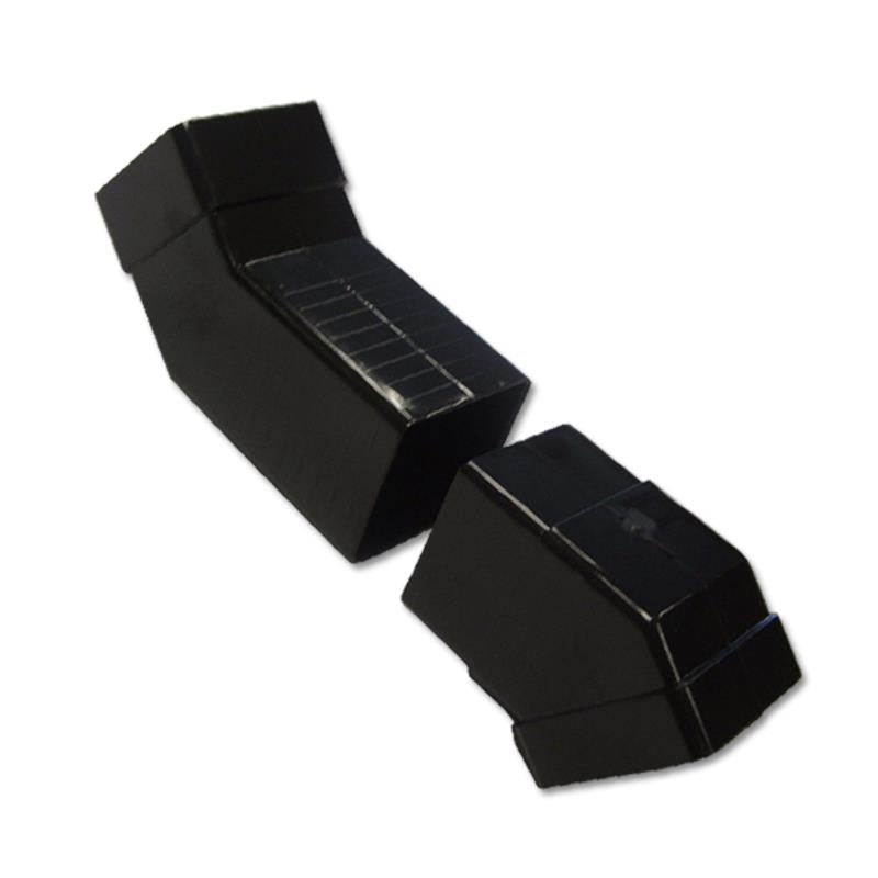 Square Downpipe Offset Bend Adjust (Black)