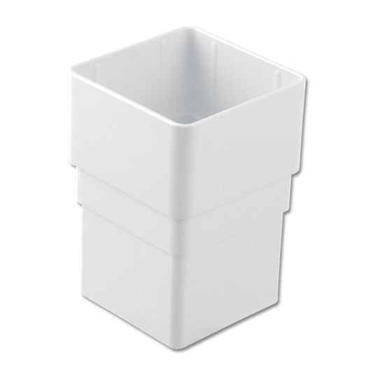 Square Downpipe Socket (White)
