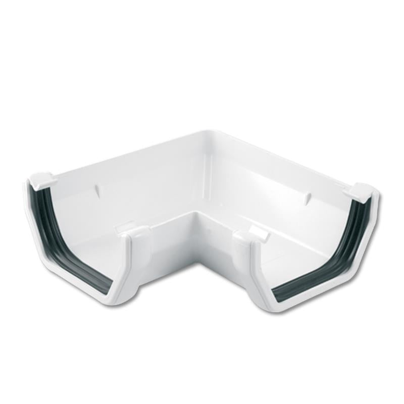 Square Gutter Angle 90 Deg (White)