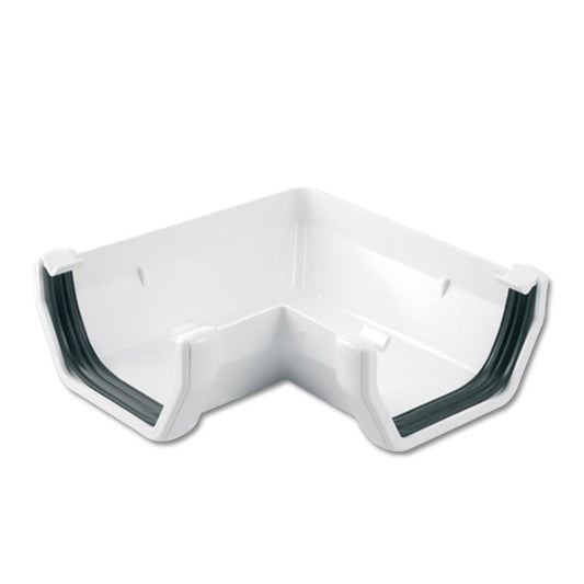Square Gutter Angle 90 Deg (White)