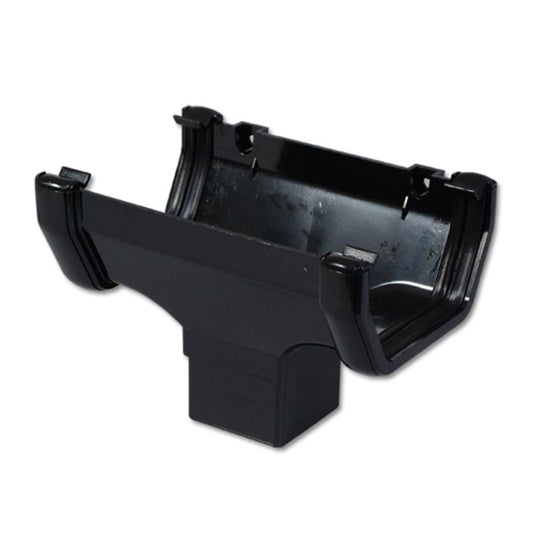 Square Gutter Run Outlet (Black)