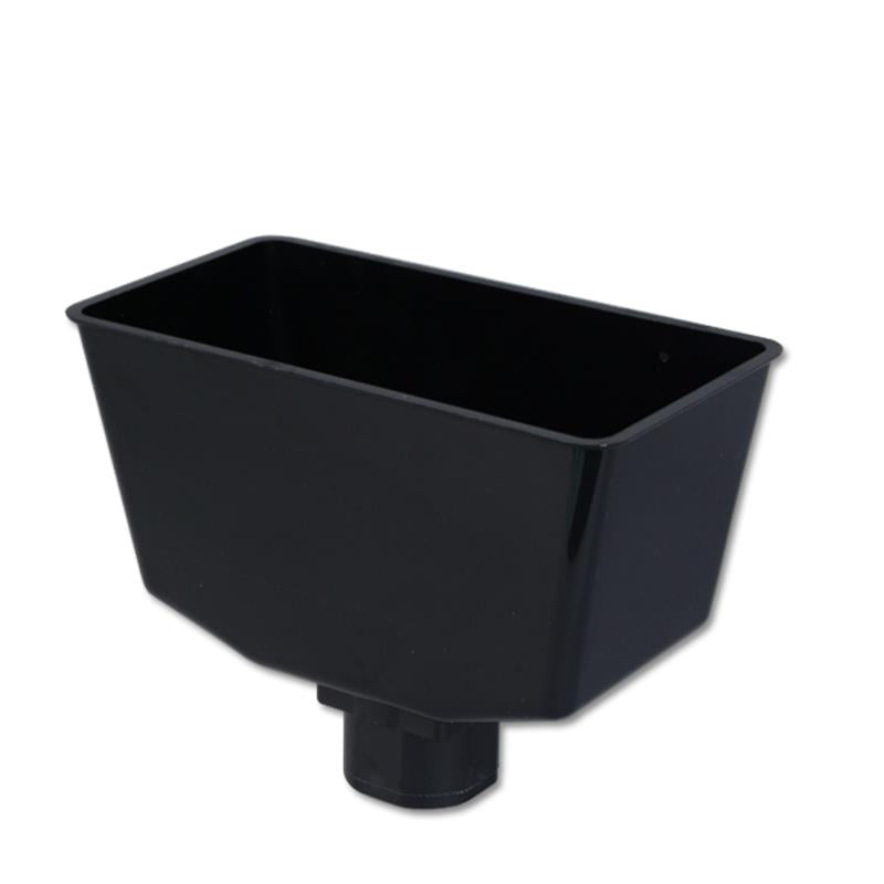 Square/Round Downpipe Hopper Head (Black)