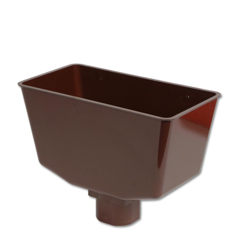 Square/Round Downpipe Hopper Head (Brown)