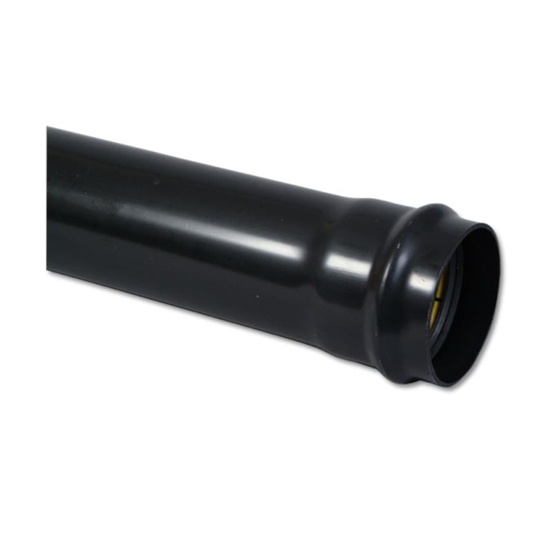 Soilpipe Single Socket Ended 3 Mtr (Black)